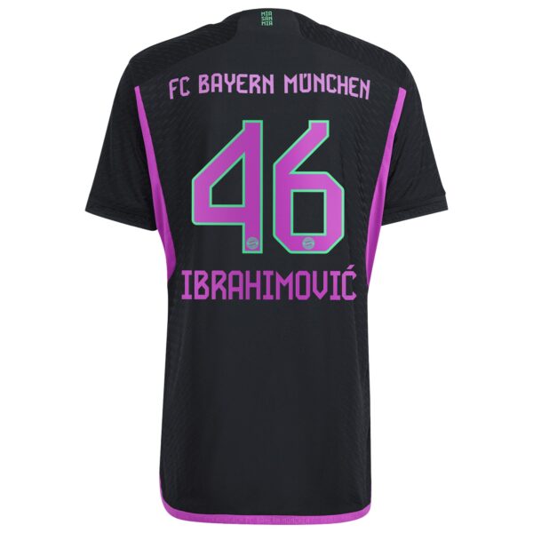 FC Bayern Away Authentic Shirt 2023-24 with Ibrahimovic 46 printing