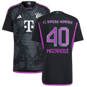 FC Bayern Away Authentic Shirt 2023-24 with Mazraoui 40 printing
