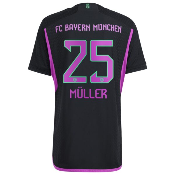 FC Bayern Away Authentic Shirt 2023-24 with Müller 25 printing