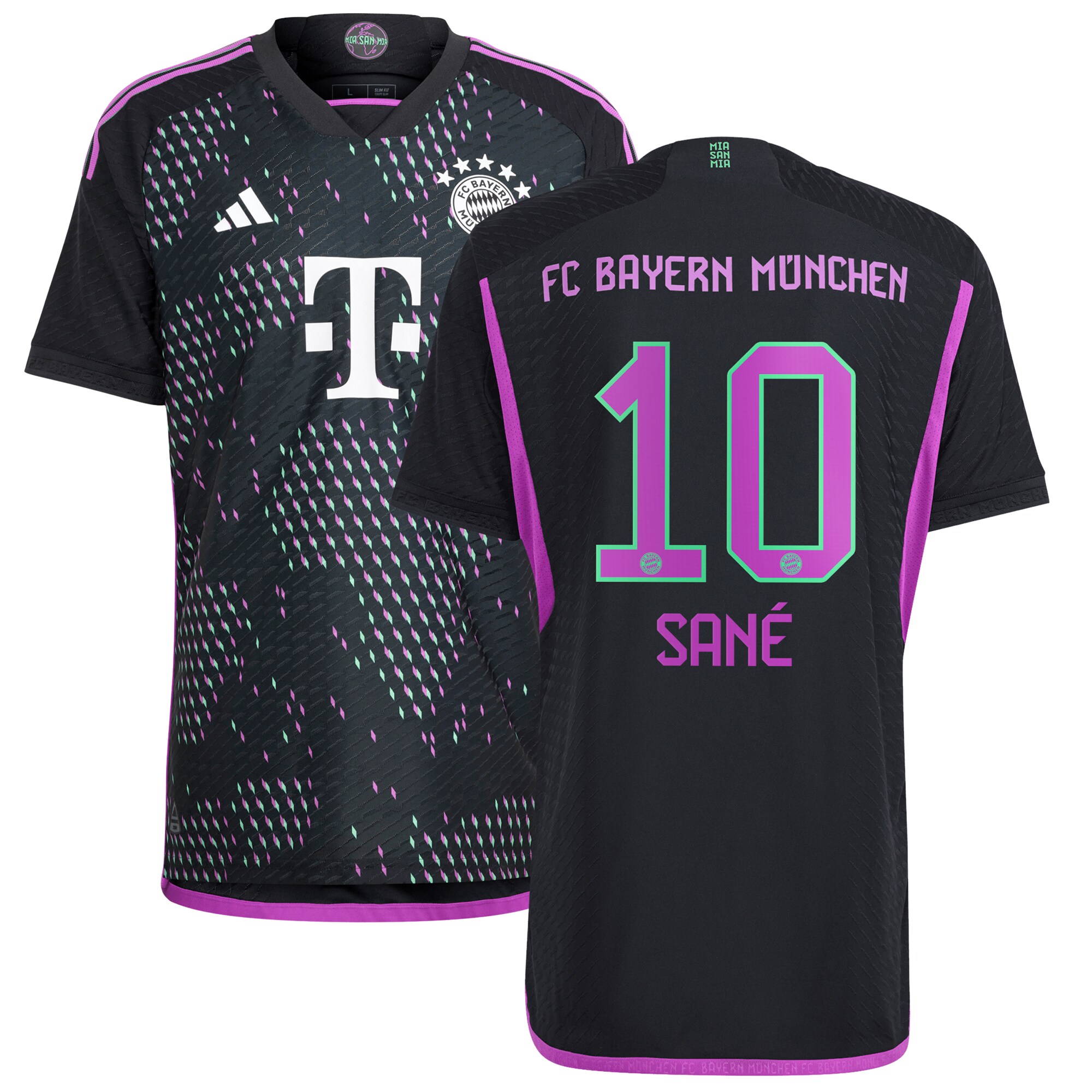 FC Bayern Away Authentic Shirt 2023-24 with Sané 10 printing