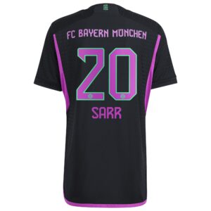 FC Bayern Away Authentic Shirt 2023-24 with Sarr 20 printing
