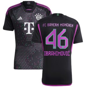 FC Bayern Away Shirt 2023-24 with Ibrahimovic 46 printing
