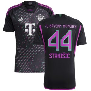 FC Bayern Away Shirt 2023-24 with Stanišic 44 printing