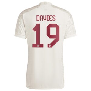 FC Bayern Third Authentic Shirt 2023-24 with Davies 19 printing