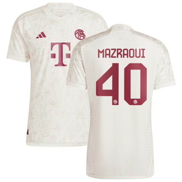 FC Bayern Third Authentic Shirt 2023-24 with Mazraoui 40 printing