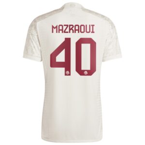 FC Bayern Third Authentic Shirt 2023-24 with Mazraoui 40 printing