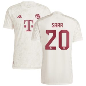 FC Bayern Third Authentic Shirt 2023-24 with Sarr 20 printing