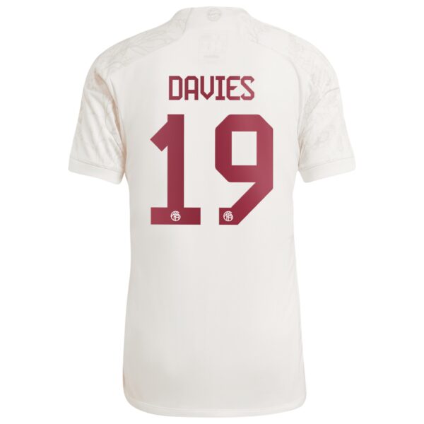 FC Bayern Third Shirt 2023-24 with Davies 19 printing