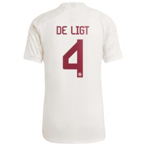 FC Bayern Third Shirt 2023-24 with De Ligt 4 printing