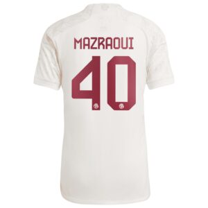 FC Bayern Third Shirt 2023-24 with Mazraoui 40 printing