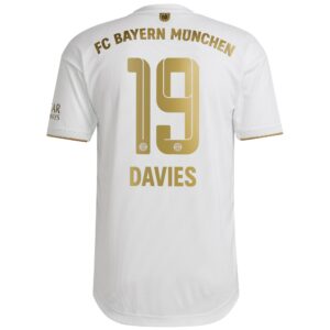 FC Bayern Away Authentic Shirt 2022-23 with Davies 19 printing