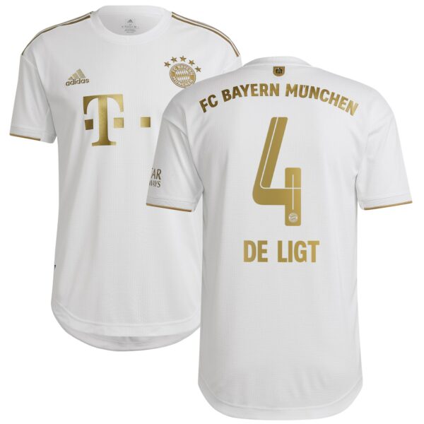 FC Bayern Away Authentic Shirt 2022-2023 with De Ligt 4 printing