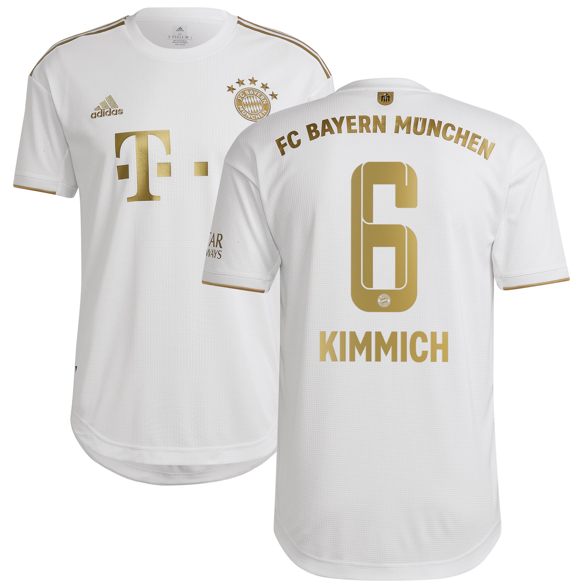 FC Bayern Away Authentic Shirt 2022-2023 with Kimmich 6 printing