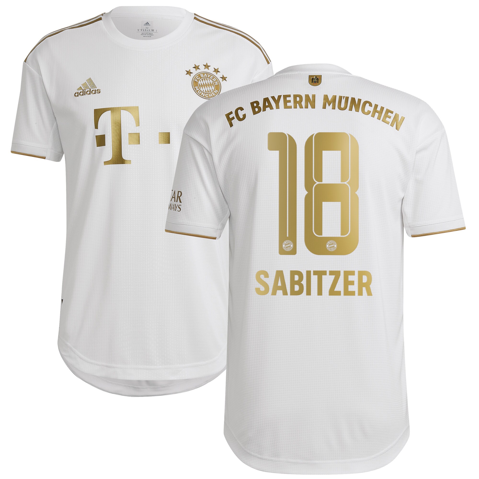 FC Bayern Away Authentic Shirt 2022-23 with Sabitzer 18 printing