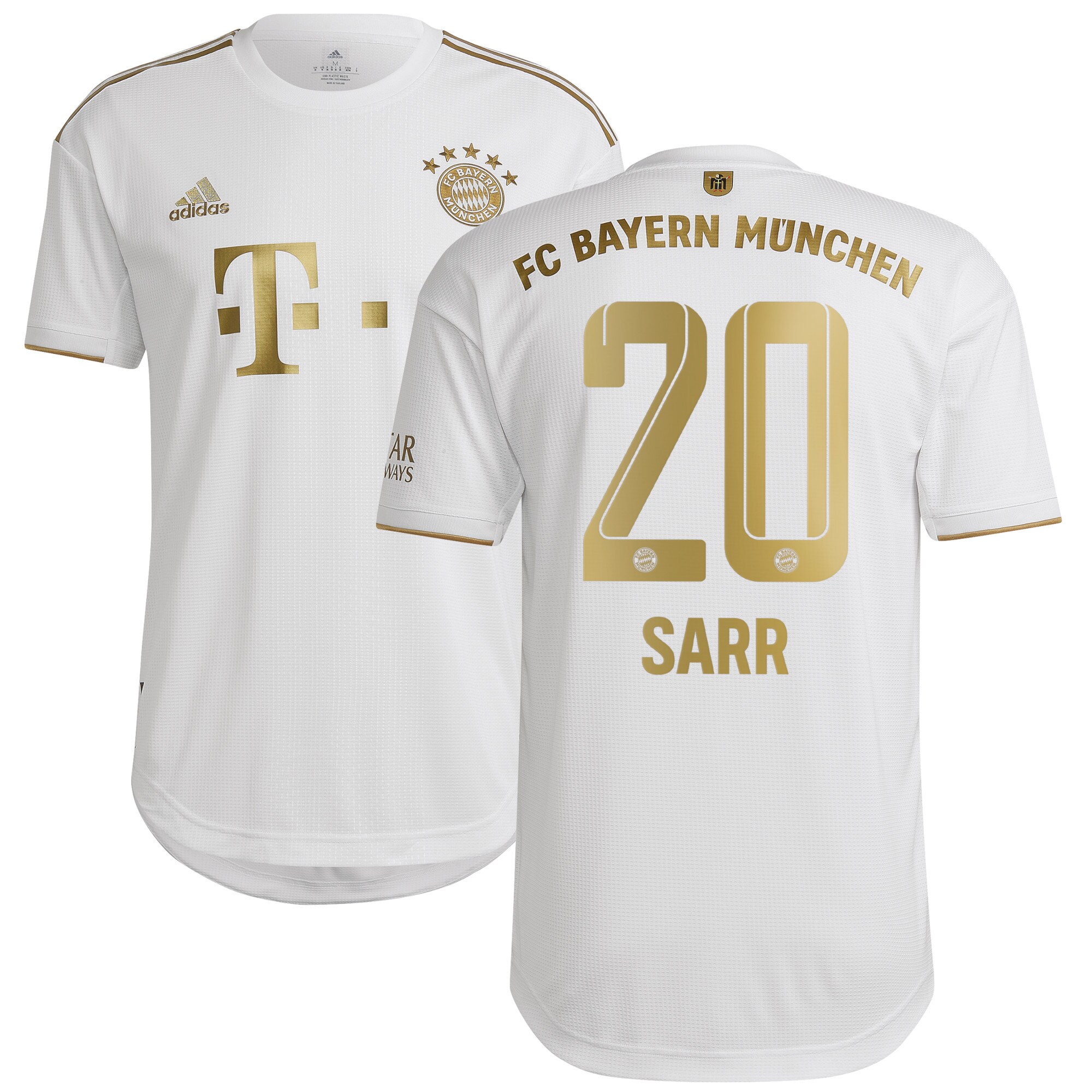 FC Bayern Away Authentic Shirt 2022-23 with Sarr 20 printing