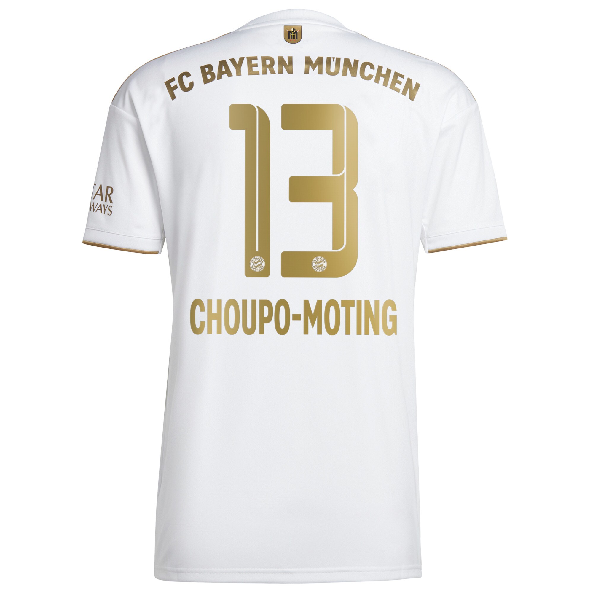 FC Bayern Away Shirt 2022-23 with Choupo-Moting 13 printing