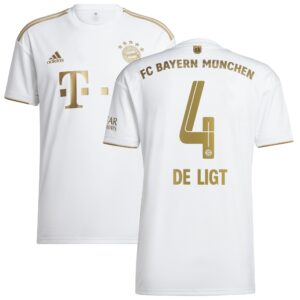 FC Bayern Away Shirt 2022-2023 with De Ligt 4 printing