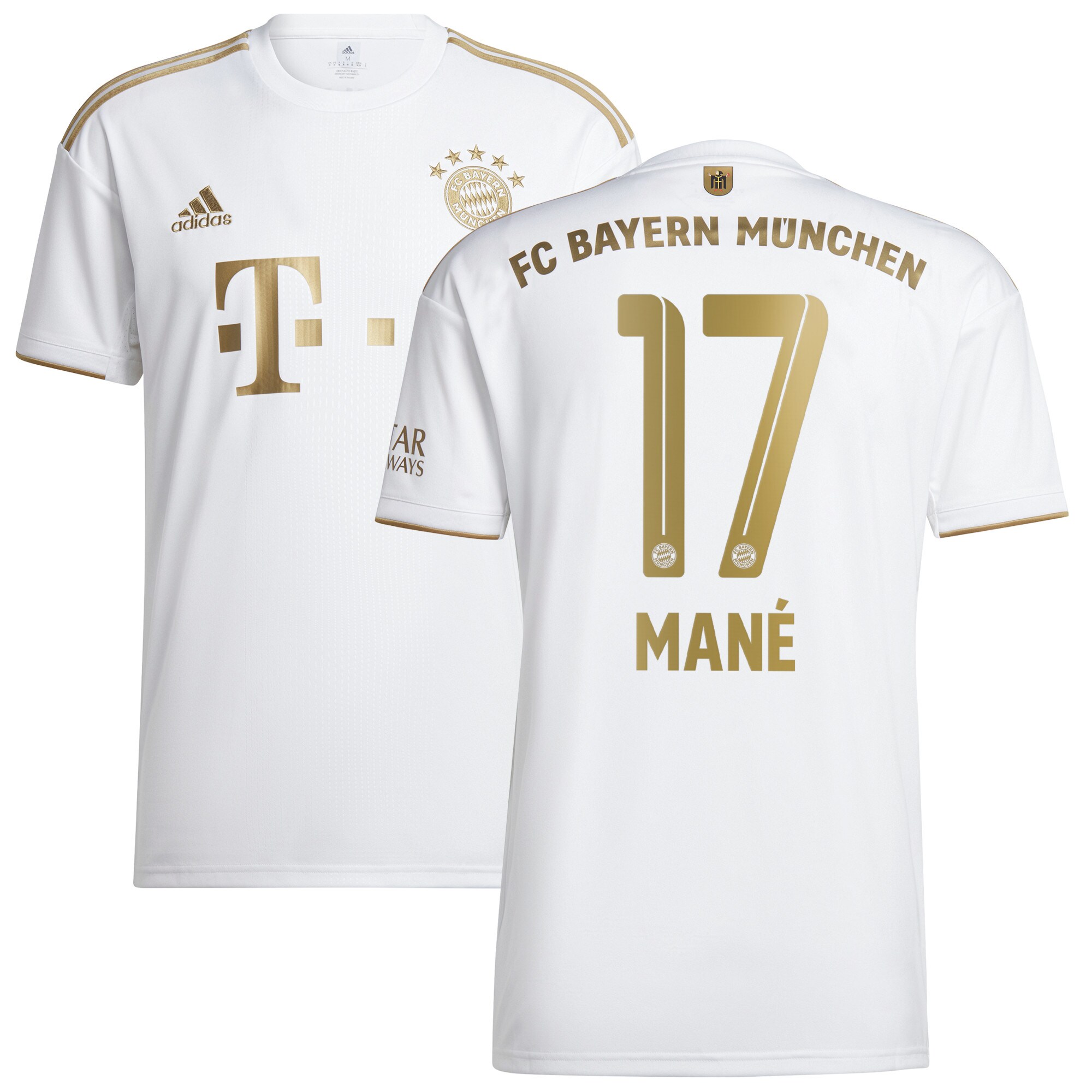 FC Bayern Away Shirt 2022-2023 with Mané 17 printing