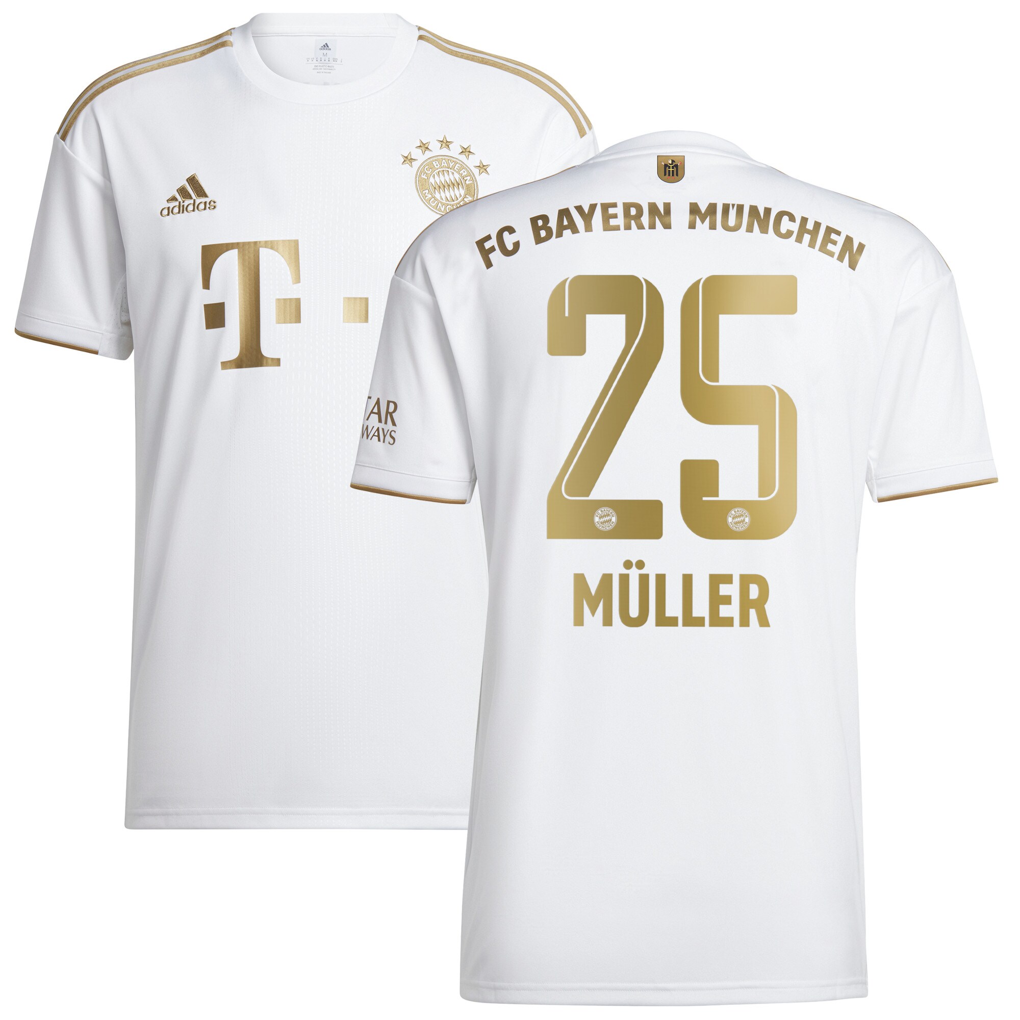 FC Bayern Away Shirt 2022-2023 with Müller 25 printing