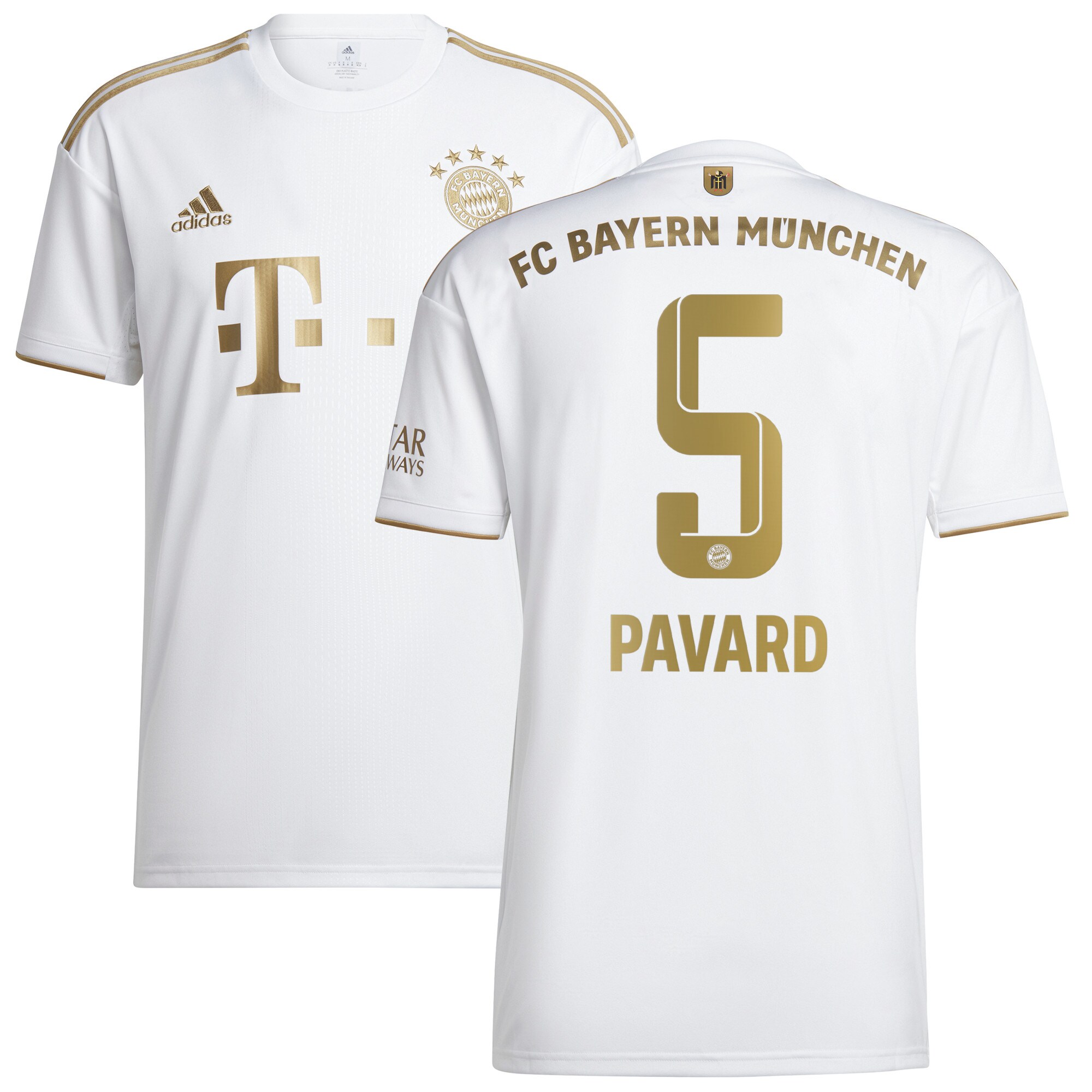 FC Bayern Away Shirt 2022-2023 with Pavard 5 printing