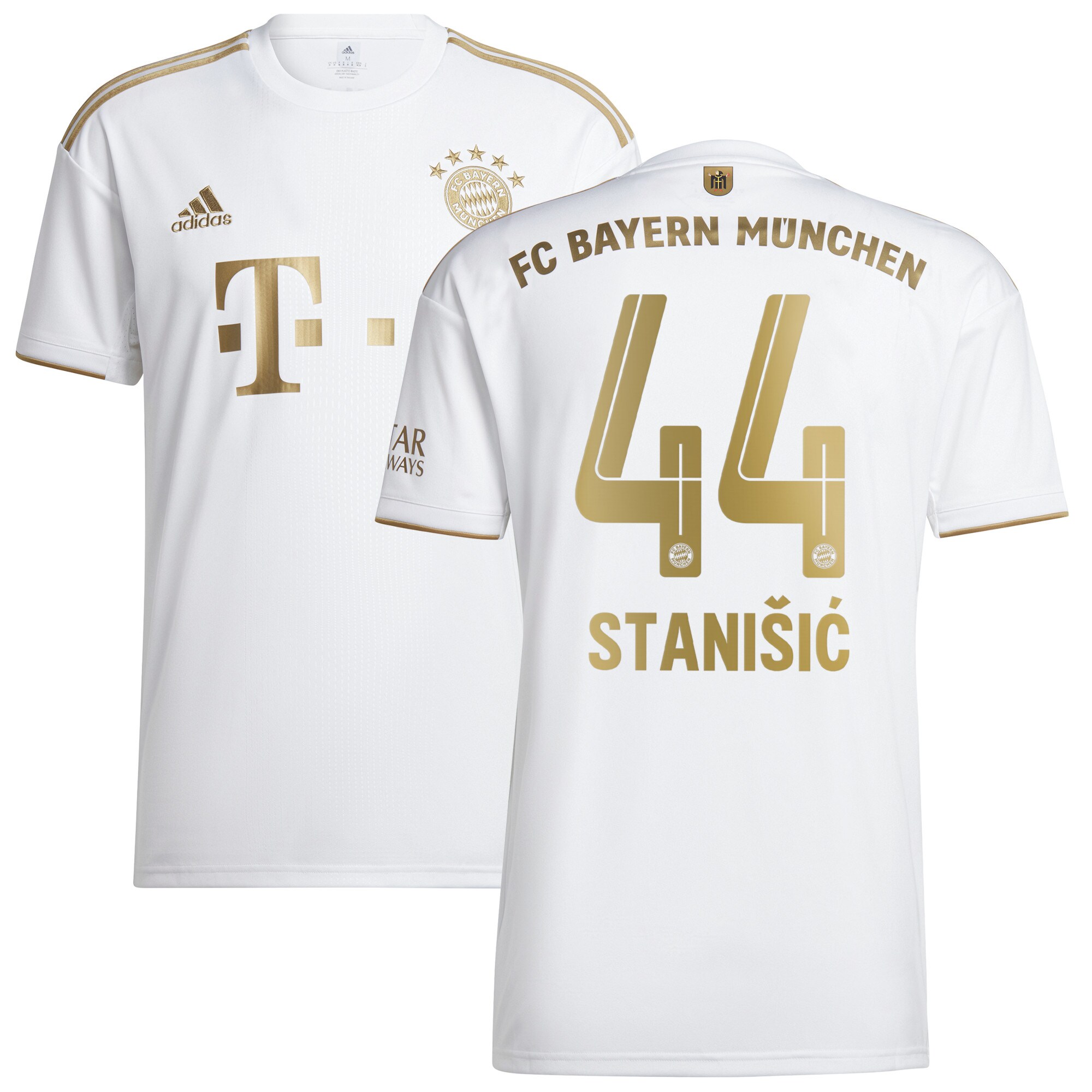 FC Bayern Away Shirt 2022-23 with Stanišic 44 printing