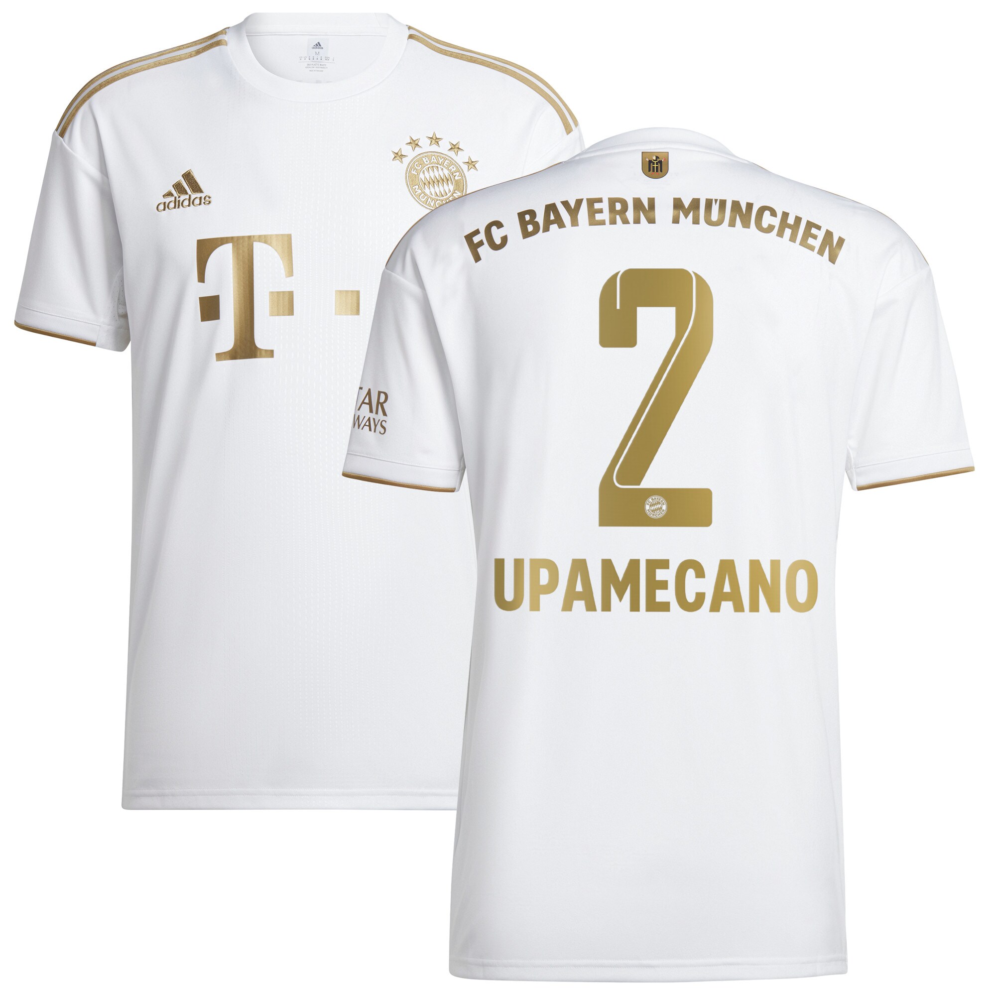 FC Bayern Away Shirt 2022-23 with Upamecano 2 printing