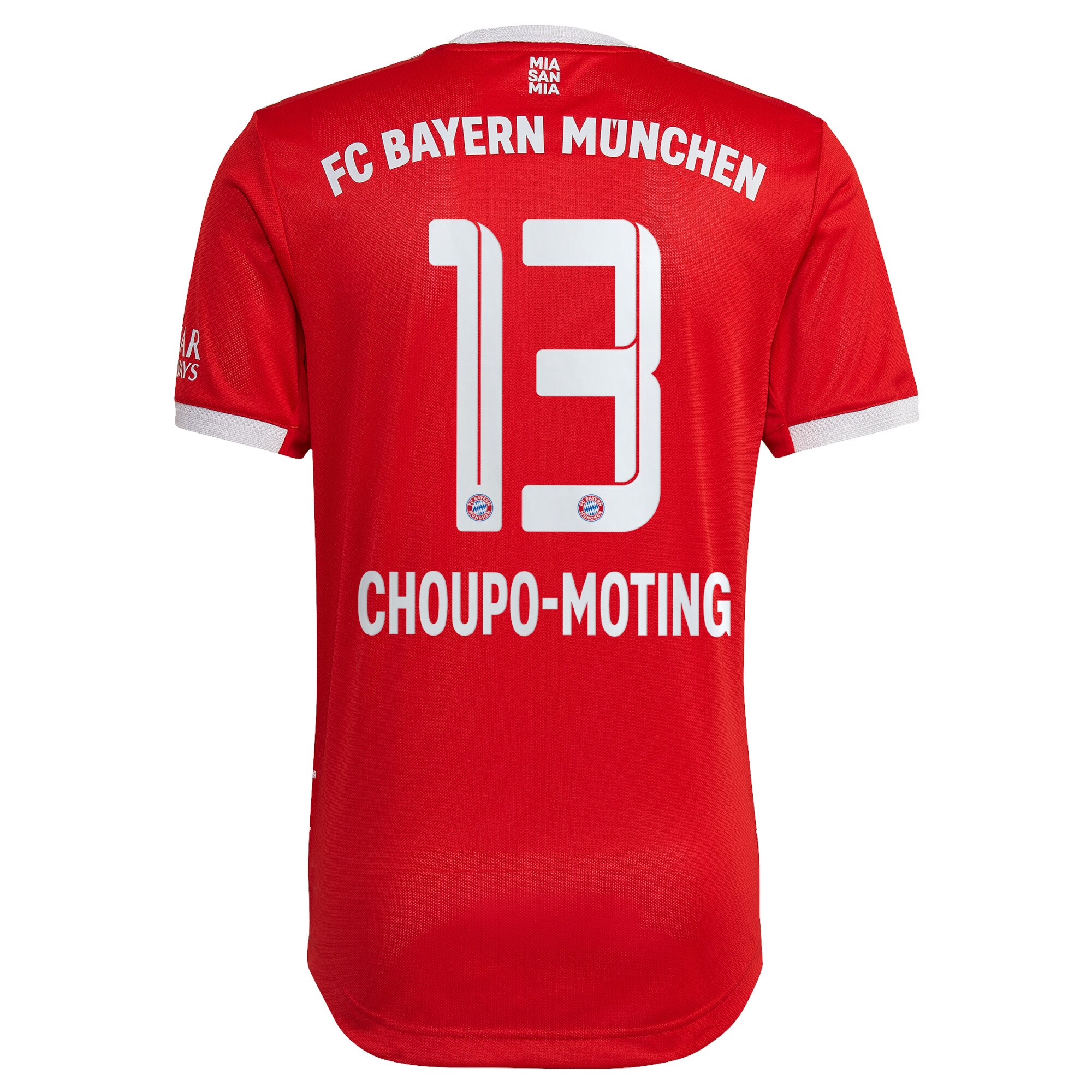 FC Bayern Home Authentic Shirt 2022-23 with Choupo-Moting 13 printing
