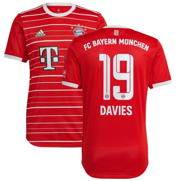 FC Bayern Home Authentic Shirt 2022-23 with Davies 19 printing