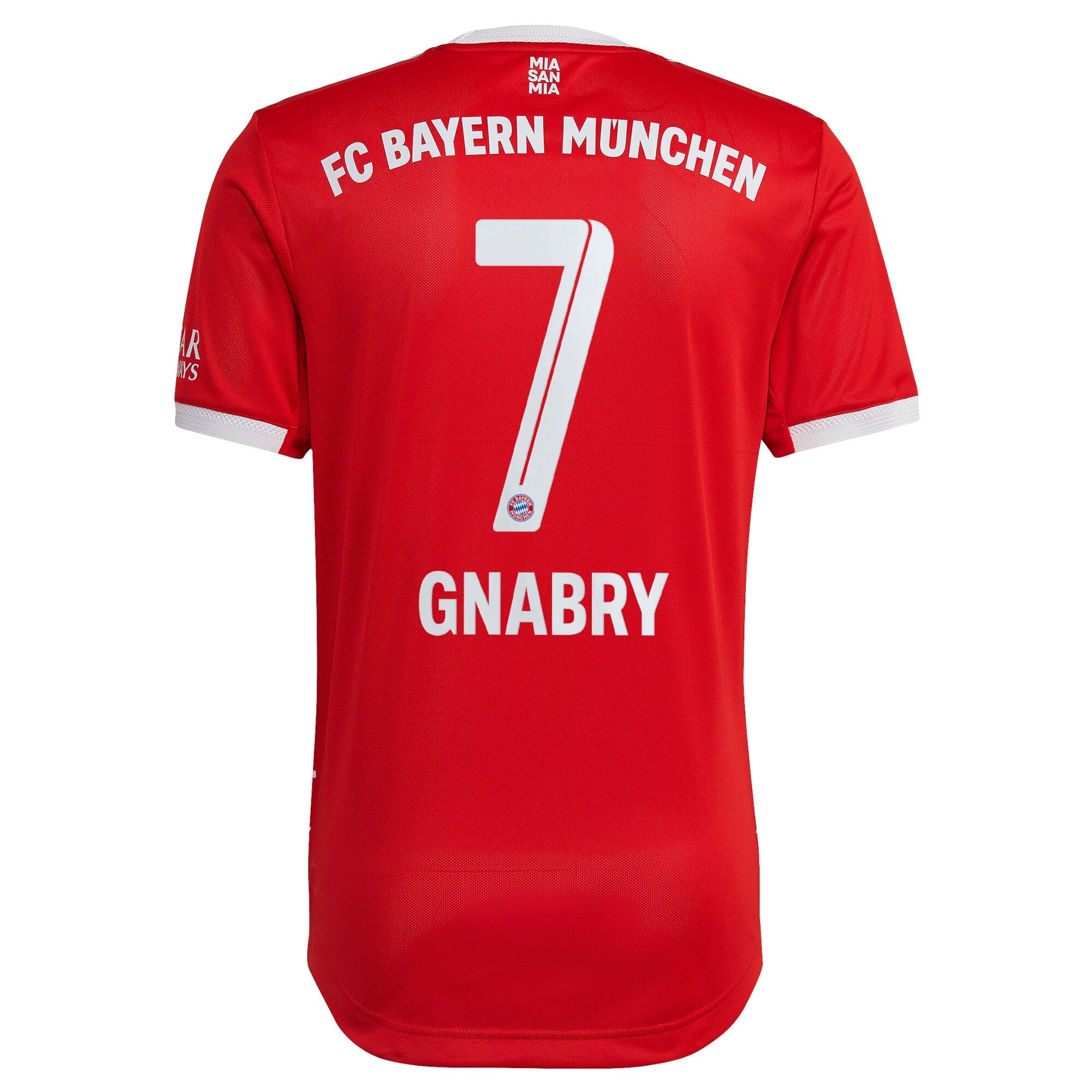 FC Bayern Home Authentic Shirt 2022-23 with Gnabry 7 printing