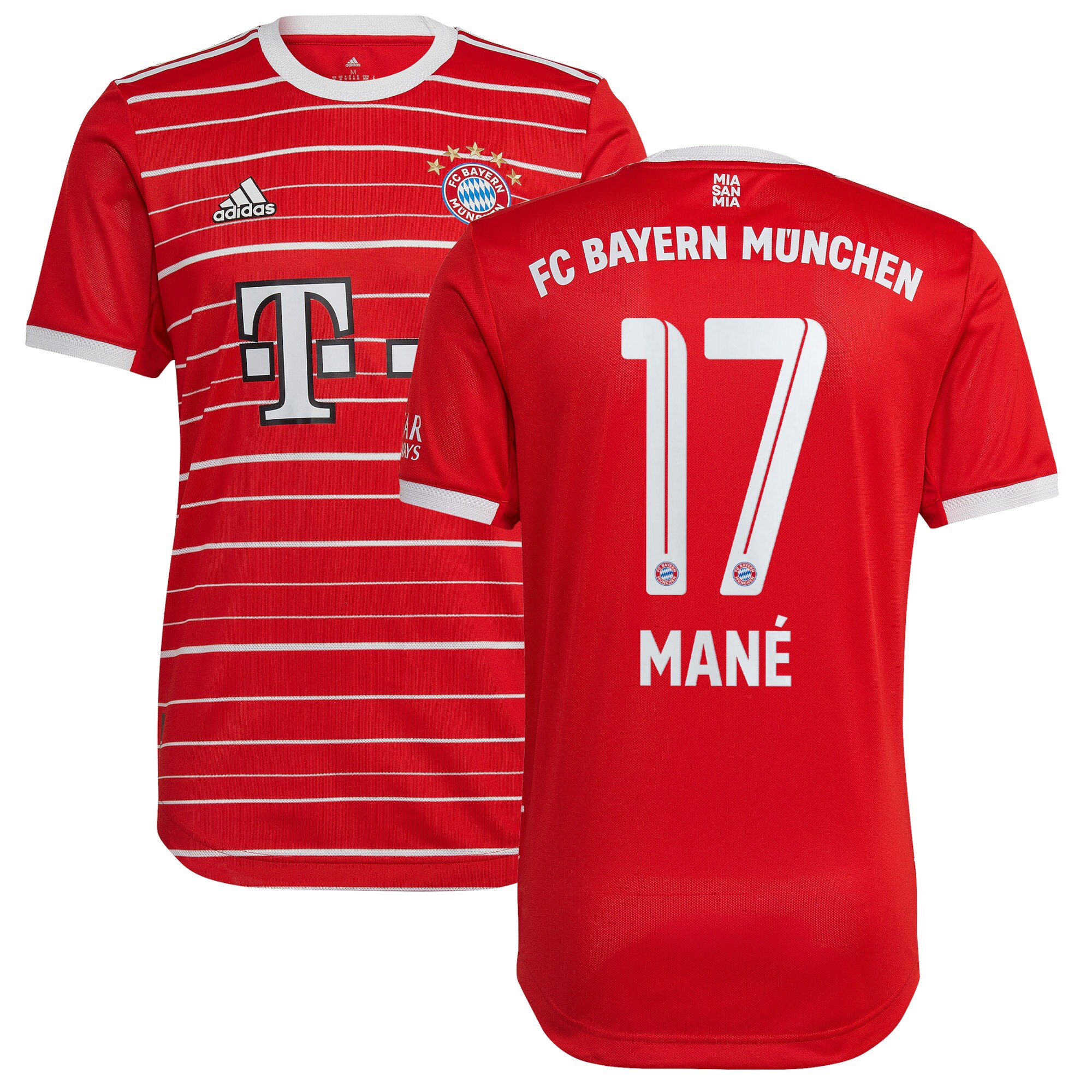 FC Bayern Home Authentic Shirt 2022-2023 with Mané 17 printing