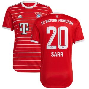 FC Bayern Home Authentic Shirt 2022-23 with Sarr 20 printing