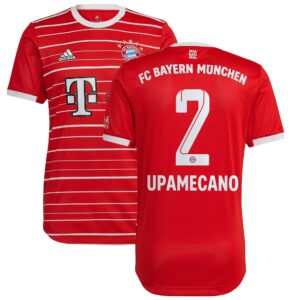 FC Bayern Home Authentic Shirt 2022-23 with Upamecano 2 printing
