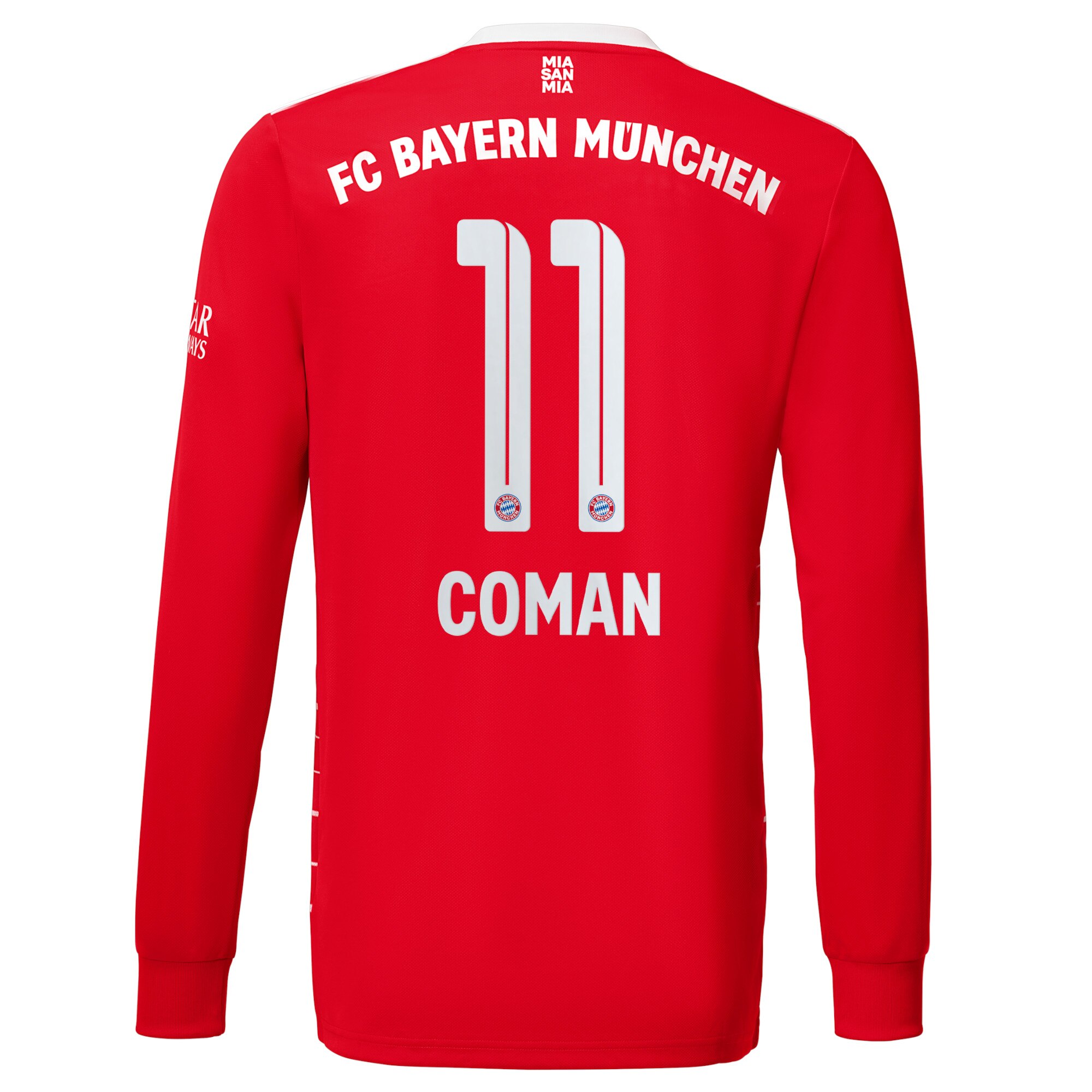 FC Bayern Home Shirt 2022-23 Long Sleeve with Coman 11 printing
