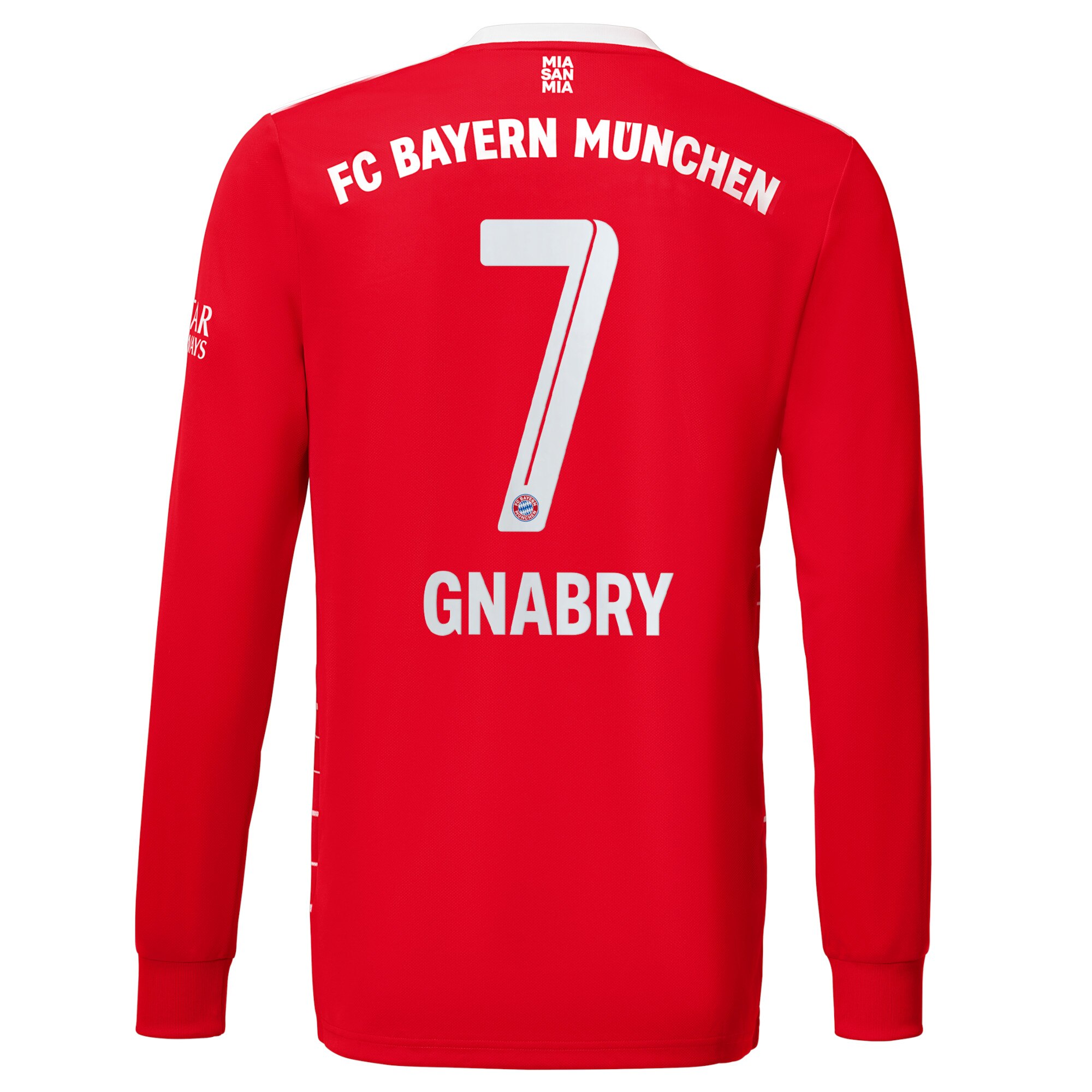 FC Bayern Home Shirt 2022-23 Long Sleeve with Gnabry 7 printing