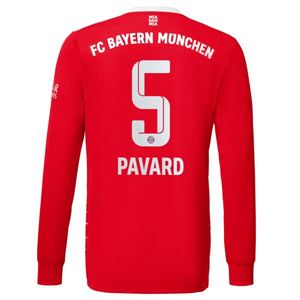 FC Bayern Home Shirt 2022-23 Long Sleeve with Pavard 5 printing