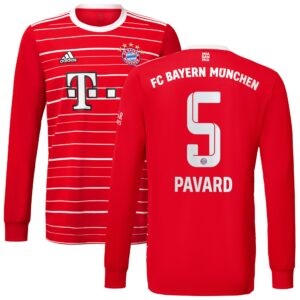 FC Bayern Home Shirt 2022-23 Long Sleeve with Pavard 5 printing