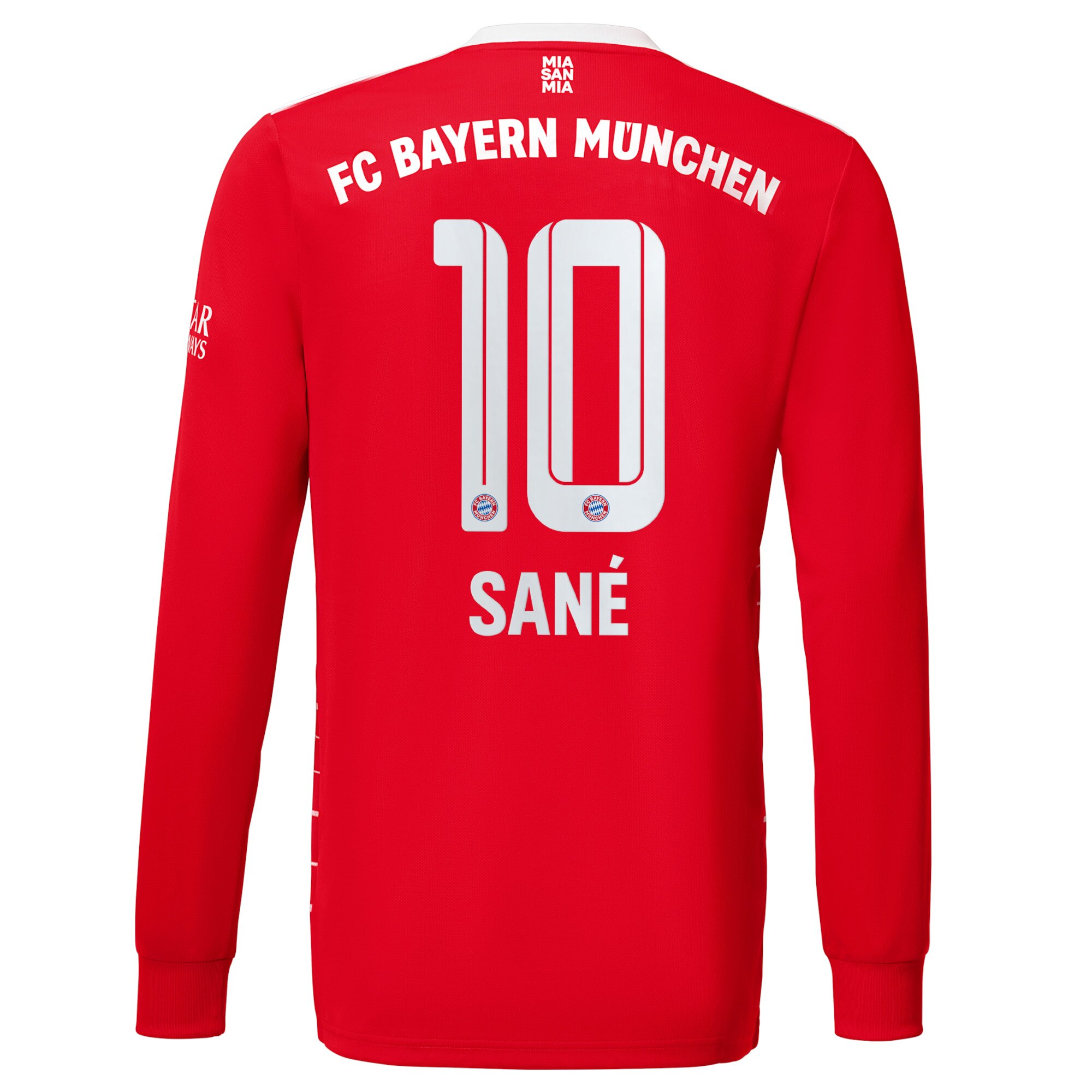 FC Bayern Home Shirt 2022-23 Long Sleeve with Sané 10 printing
