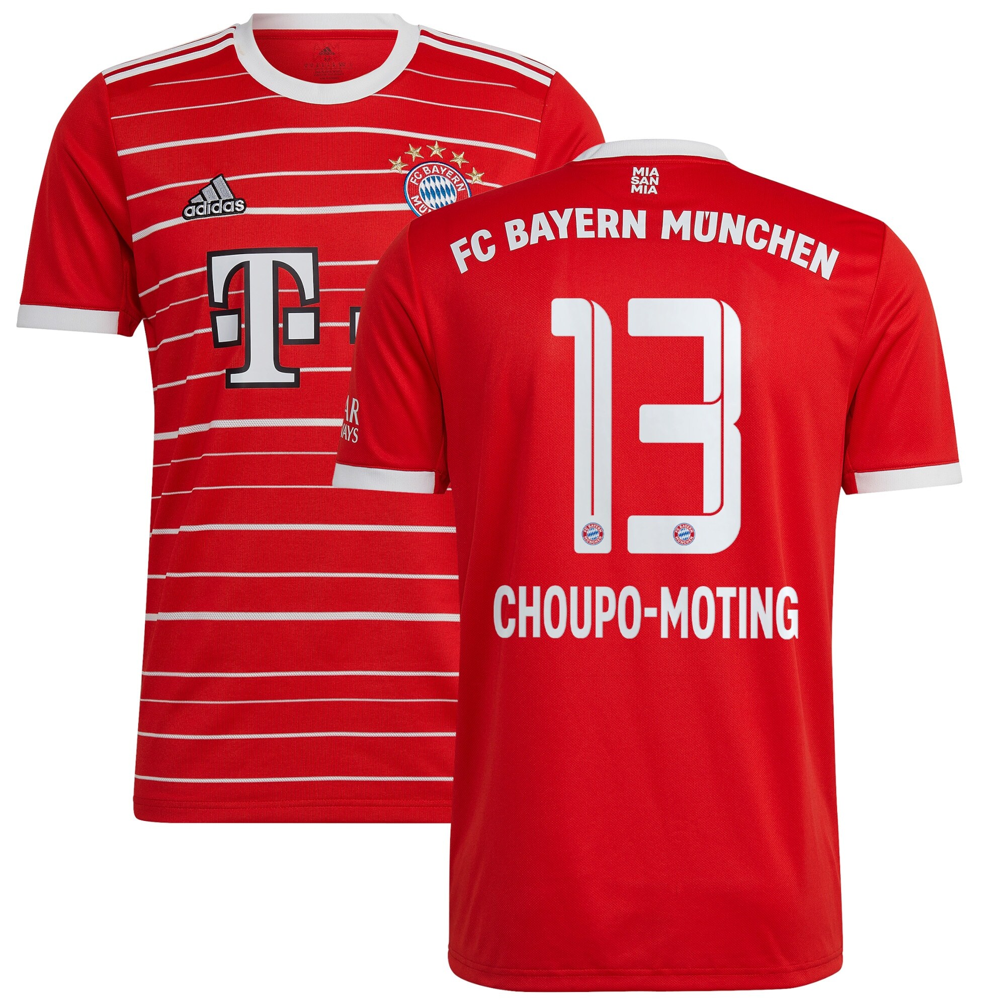 FC Bayern Home Shirt 2022-23 with Choupo-Moting 13 printing
