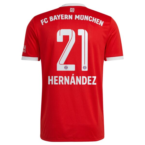 FC Bayern Home Shirt 2022-23 with Hernández 21 printing