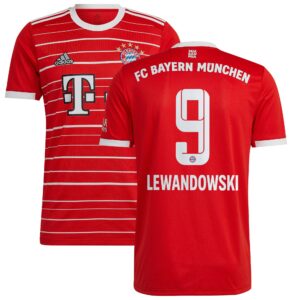 FC Bayern Home Shirt 2022-23 with Lewandowski 9 printing