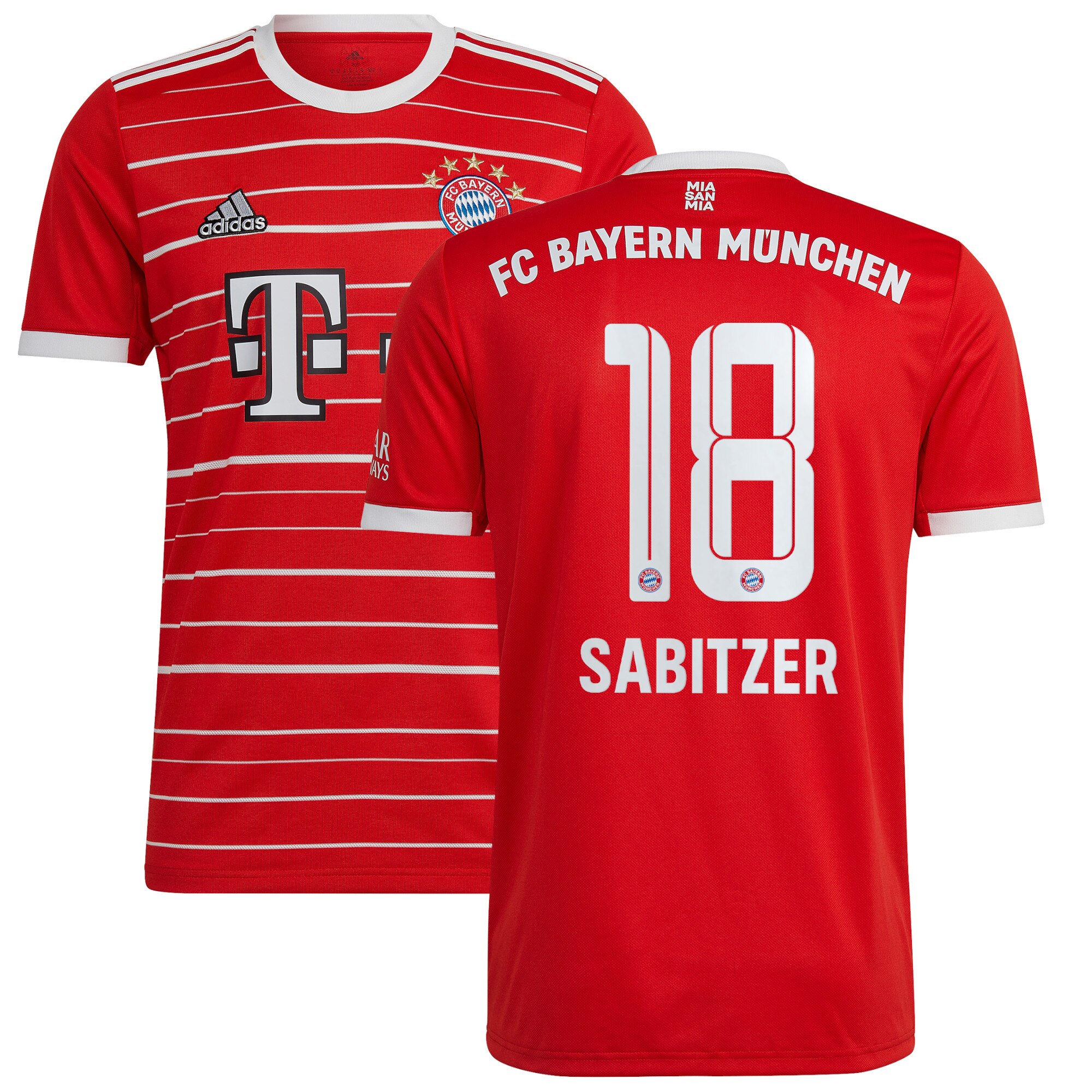 FC Bayern Home Shirt 2022-23 with Sabitzer 18 printing
