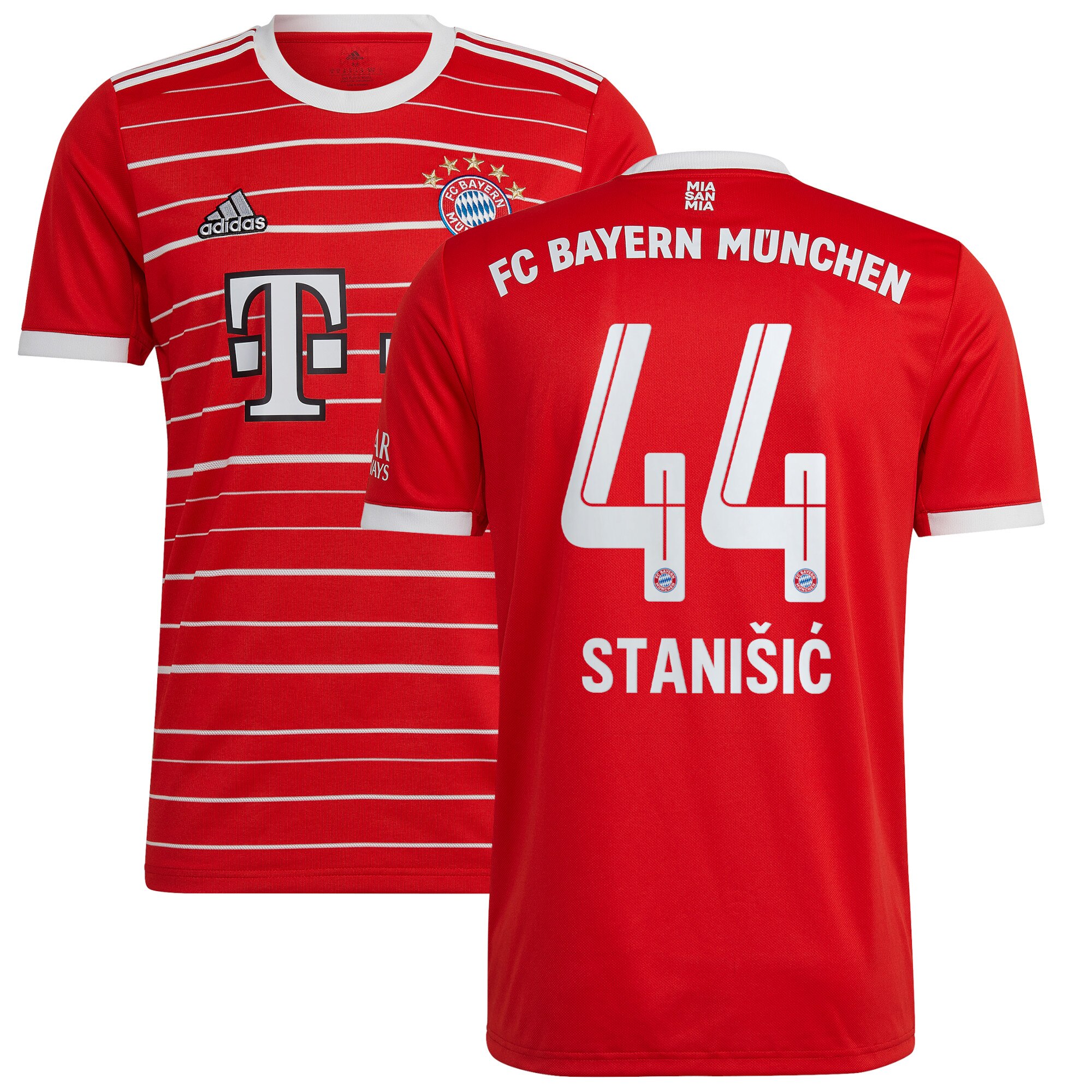 FC Bayern Home Shirt 2022-23 with Stanišic 44 printing