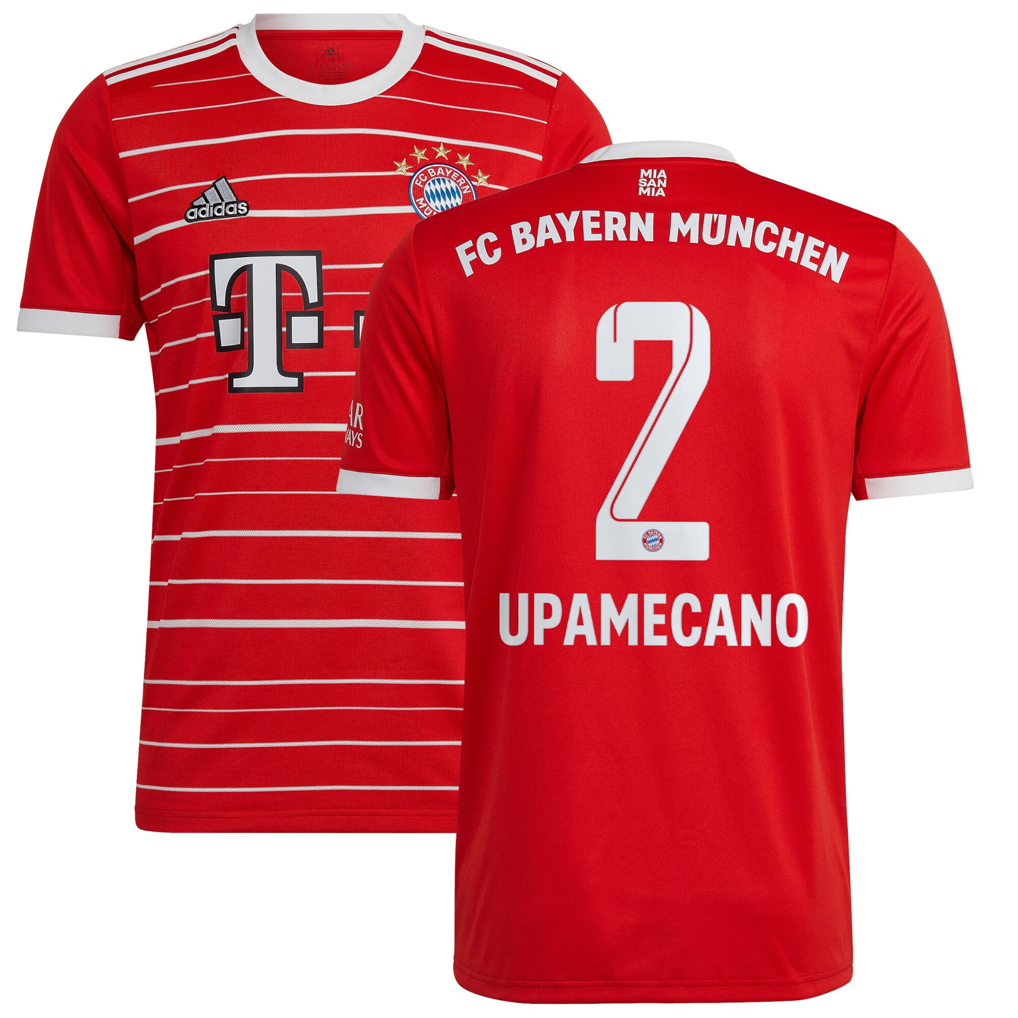FC Bayern Home Shirt 2022-23 with Upamecano 2 printing