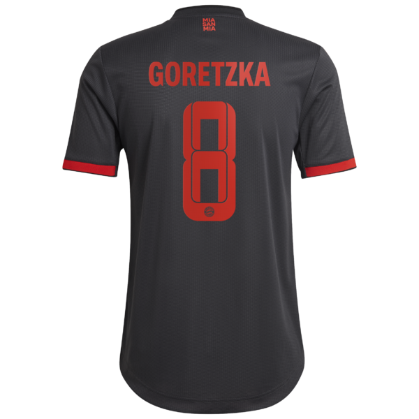 FC Bayern Third Authentic Shirt 2022-23 with Goretzka 8 printing