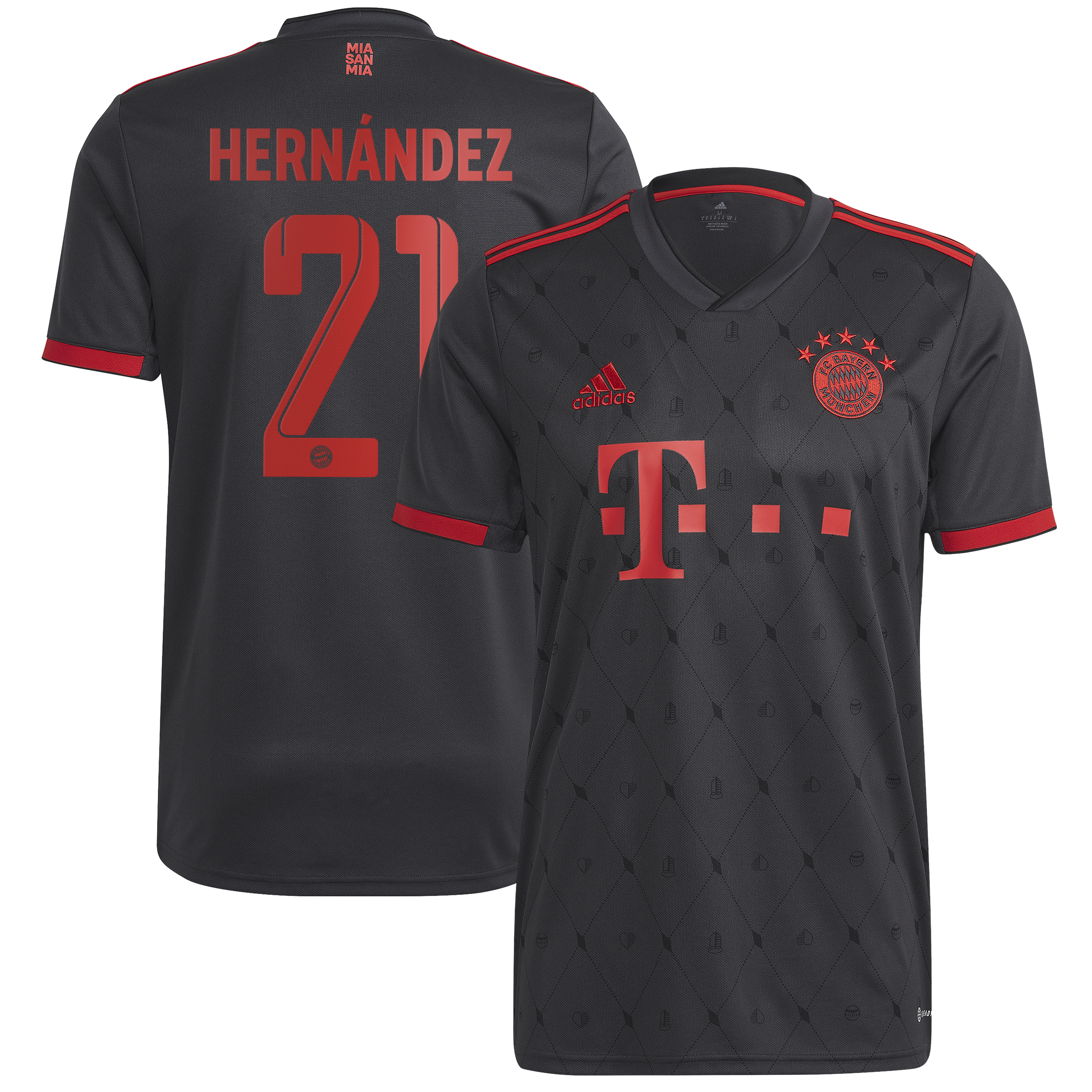 FC Bayern Third Shirt 2022-23 with Hernández 21 printing