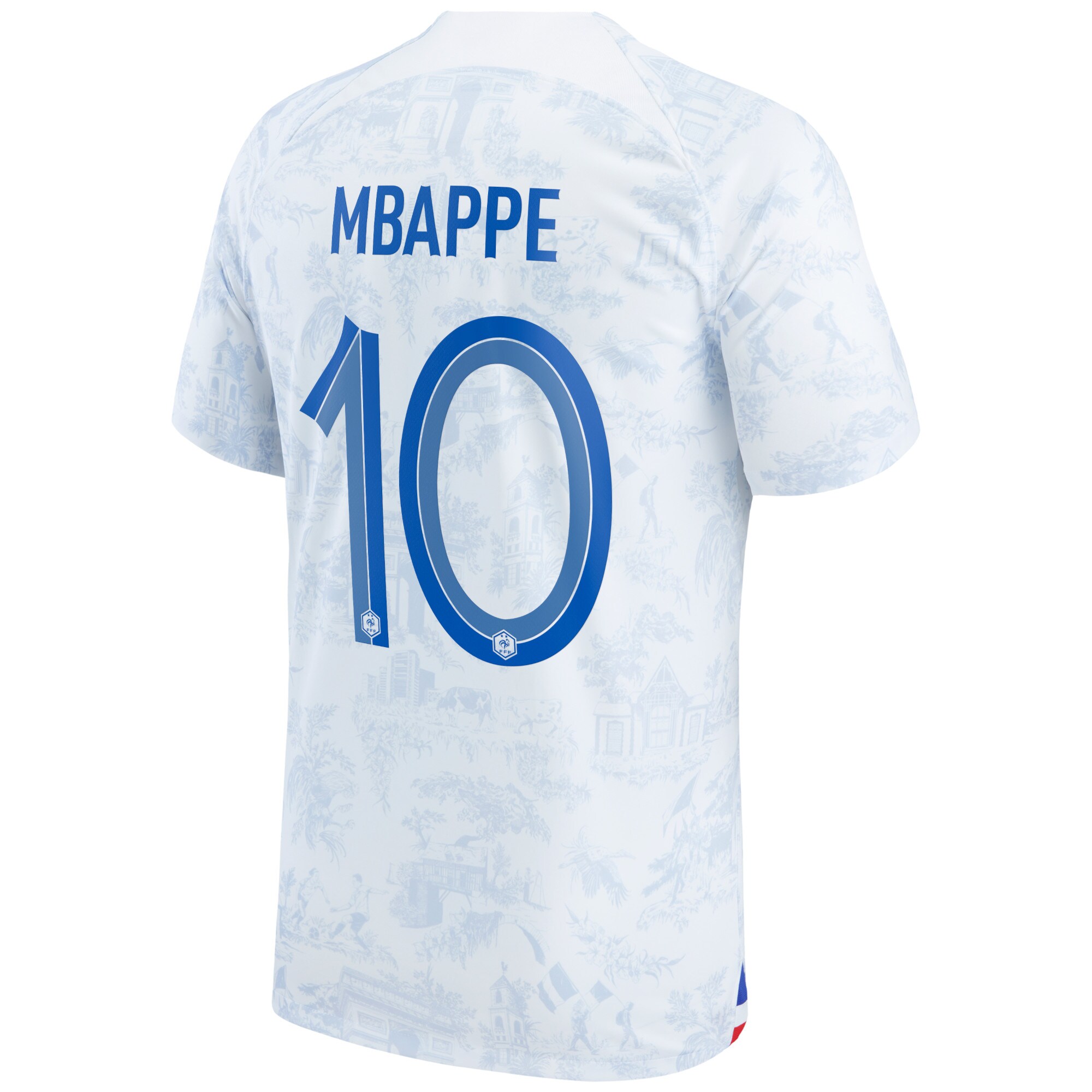 France Away Stadium Shirt 2022 with Mbappe 10 printing