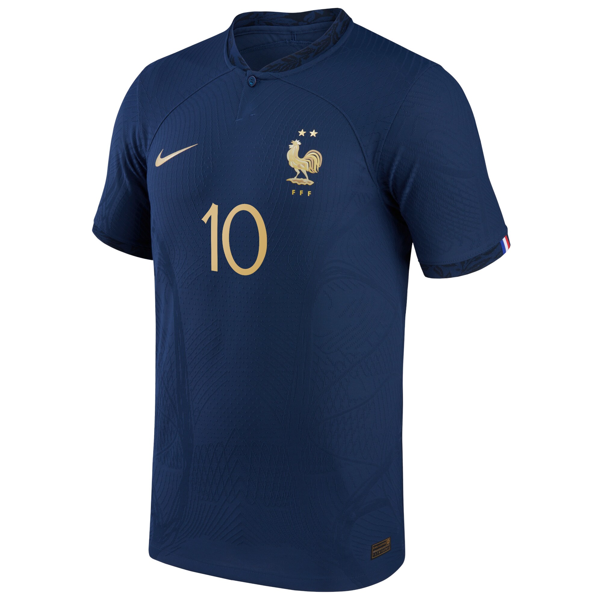 France Home Match Shirt 2022 with Mbappe 10 printing