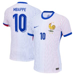 France Dri-FIT ADV Away Match Shirt 2024 with Mbappe 10 printing