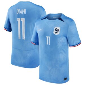 France Women Home Stadium Shirt 2023-24 - Mens with Diani 11 printing