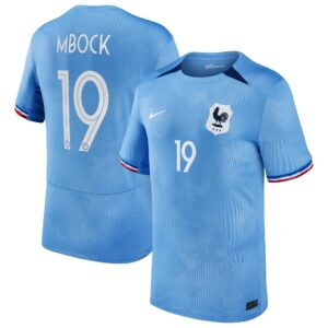 France Women Home Stadium Shirt 2023-24 - Mens with Mbock 19 printing